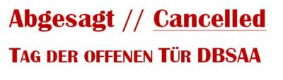 Absage Tag der offenen Tür